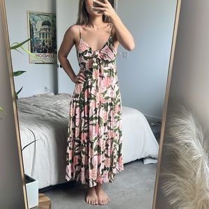 Aguabendita for Target- peony print tie-front midi dress
